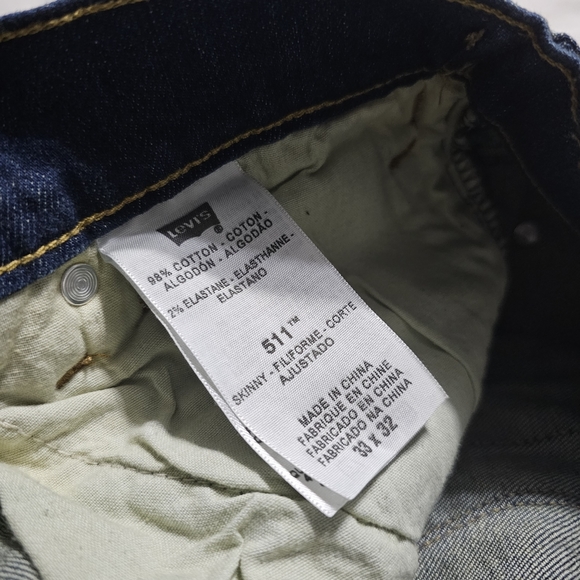 Levi's 511 Skinny Fit Jeans 33x32 - Picture 4 of 9